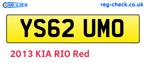 YS62UMO are the vehicle registration plates.
