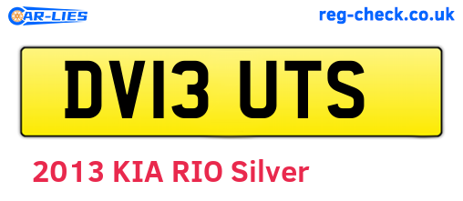 DV13UTS are the vehicle registration plates.