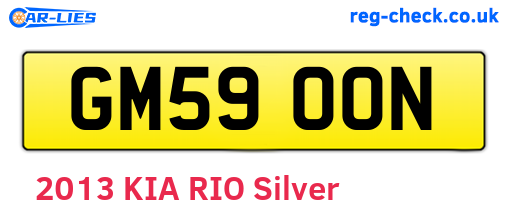 GM59OON are the vehicle registration plates.