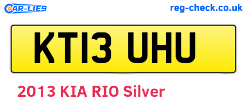KT13UHU are the vehicle registration plates.