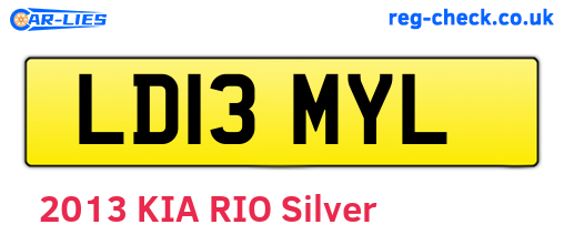LD13MYL are the vehicle registration plates.