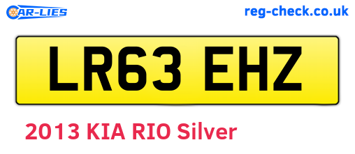 LR63EHZ are the vehicle registration plates.
