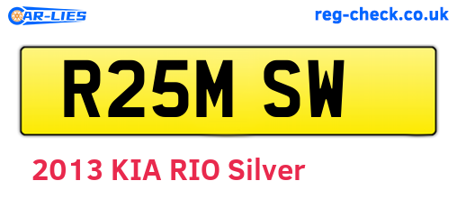 R25MSW are the vehicle registration plates.