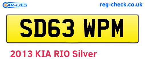 SD63WPM are the vehicle registration plates.