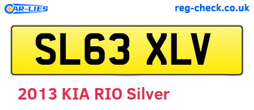 SL63XLV are the vehicle registration plates.