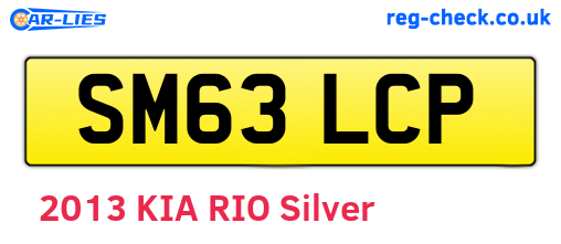 SM63LCP are the vehicle registration plates.
