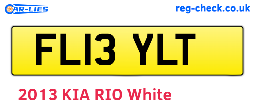 FL13YLT are the vehicle registration plates.