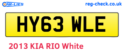HY63WLE are the vehicle registration plates.
