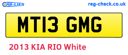 MT13GMG are the vehicle registration plates.