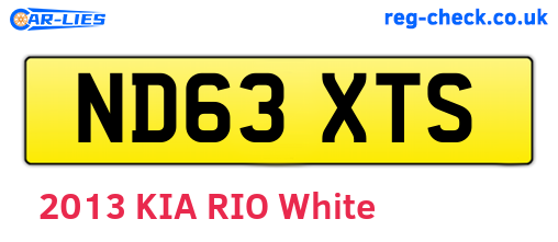ND63XTS are the vehicle registration plates.