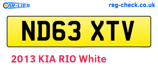 ND63XTV are the vehicle registration plates.