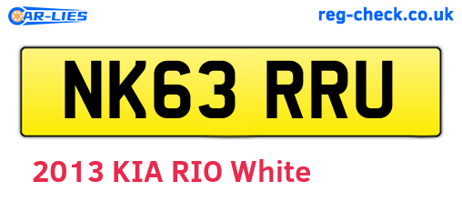 NK63RRU are the vehicle registration plates.