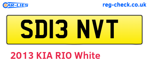 SD13NVT are the vehicle registration plates.