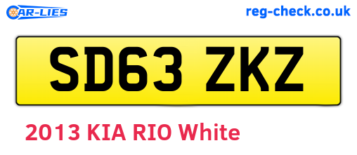 SD63ZKZ are the vehicle registration plates.