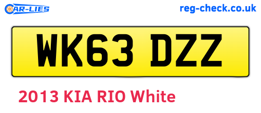 WK63DZZ are the vehicle registration plates.