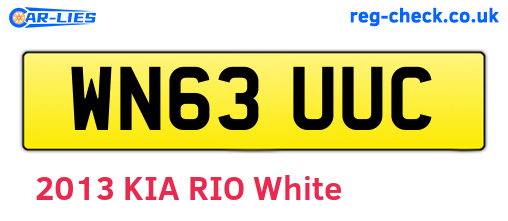 WN63UUC are the vehicle registration plates.