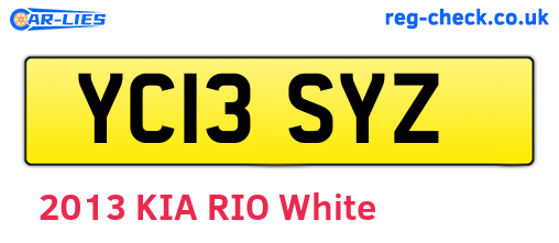 YC13SYZ are the vehicle registration plates.