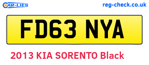 FD63NYA are the vehicle registration plates.
