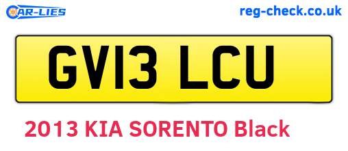 GV13LCU are the vehicle registration plates.