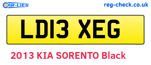 LD13XEG are the vehicle registration plates.