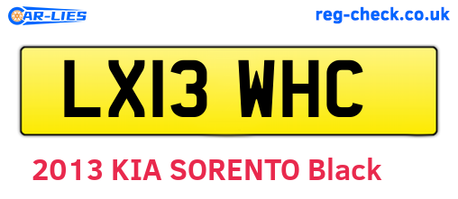 LX13WHC are the vehicle registration plates.
