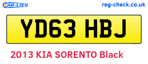YD63HBJ are the vehicle registration plates.