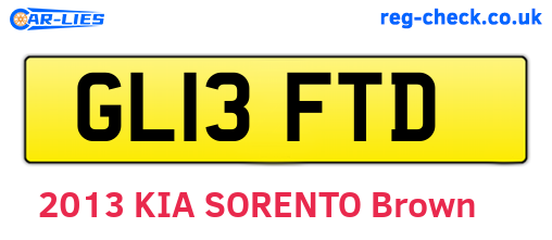 GL13FTD are the vehicle registration plates.