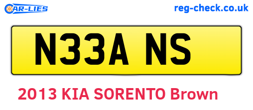 N33ANS are the vehicle registration plates.
