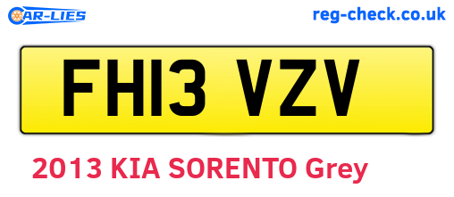 FH13VZV are the vehicle registration plates.