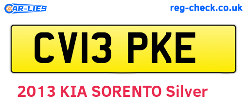 CV13PKE are the vehicle registration plates.