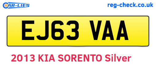 EJ63VAA are the vehicle registration plates.