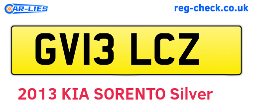 GV13LCZ are the vehicle registration plates.