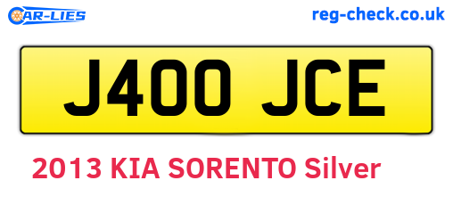 J400JCE are the vehicle registration plates.