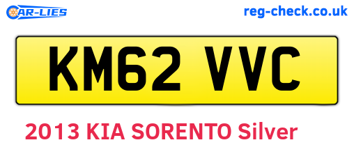 KM62VVC are the vehicle registration plates.