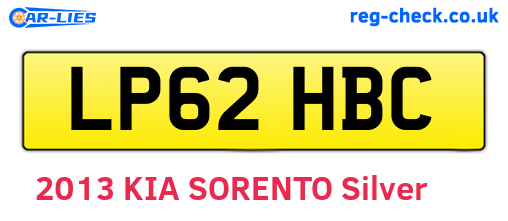 LP62HBC are the vehicle registration plates.