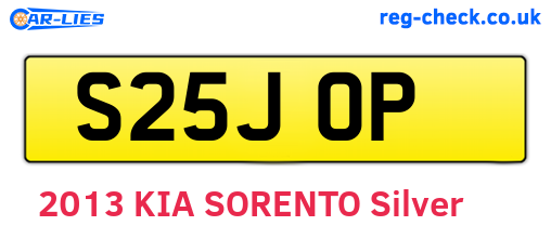 S25JOP are the vehicle registration plates.