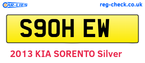 S90HEW are the vehicle registration plates.