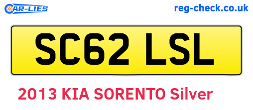 SC62LSL are the vehicle registration plates.