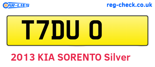 T7DUO are the vehicle registration plates.