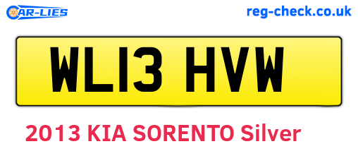 WL13HVW are the vehicle registration plates.