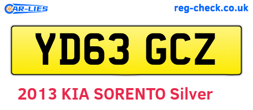 YD63GCZ are the vehicle registration plates.