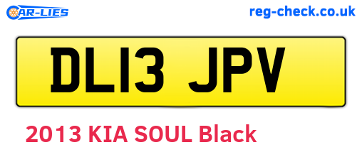 DL13JPV are the vehicle registration plates.