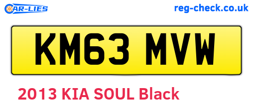 KM63MVW are the vehicle registration plates.