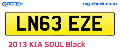 LN63EZE are the vehicle registration plates.