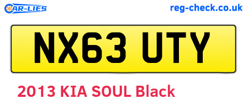 NX63UTY are the vehicle registration plates.