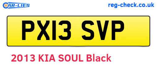 PX13SVP are the vehicle registration plates.