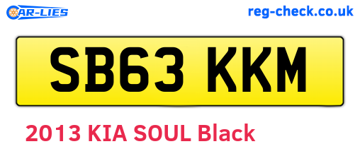 SB63KKM are the vehicle registration plates.