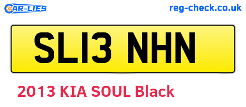 SL13NHN are the vehicle registration plates.