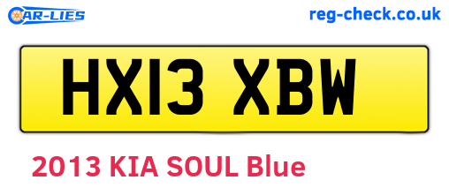 HX13XBW are the vehicle registration plates.