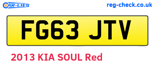 FG63JTV are the vehicle registration plates.